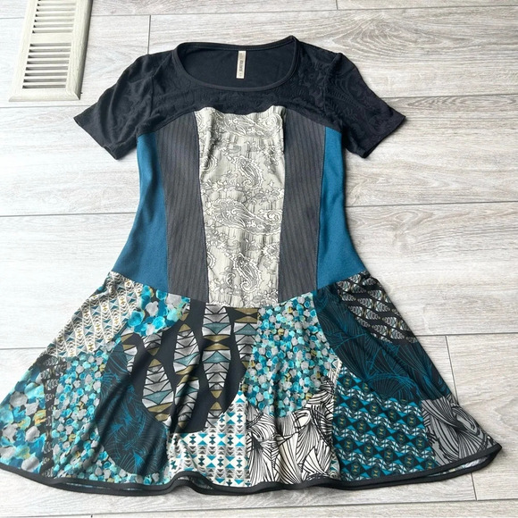 Kollontai Lace Patchwork Mini  Dress Tunics - Picture 4 of 15